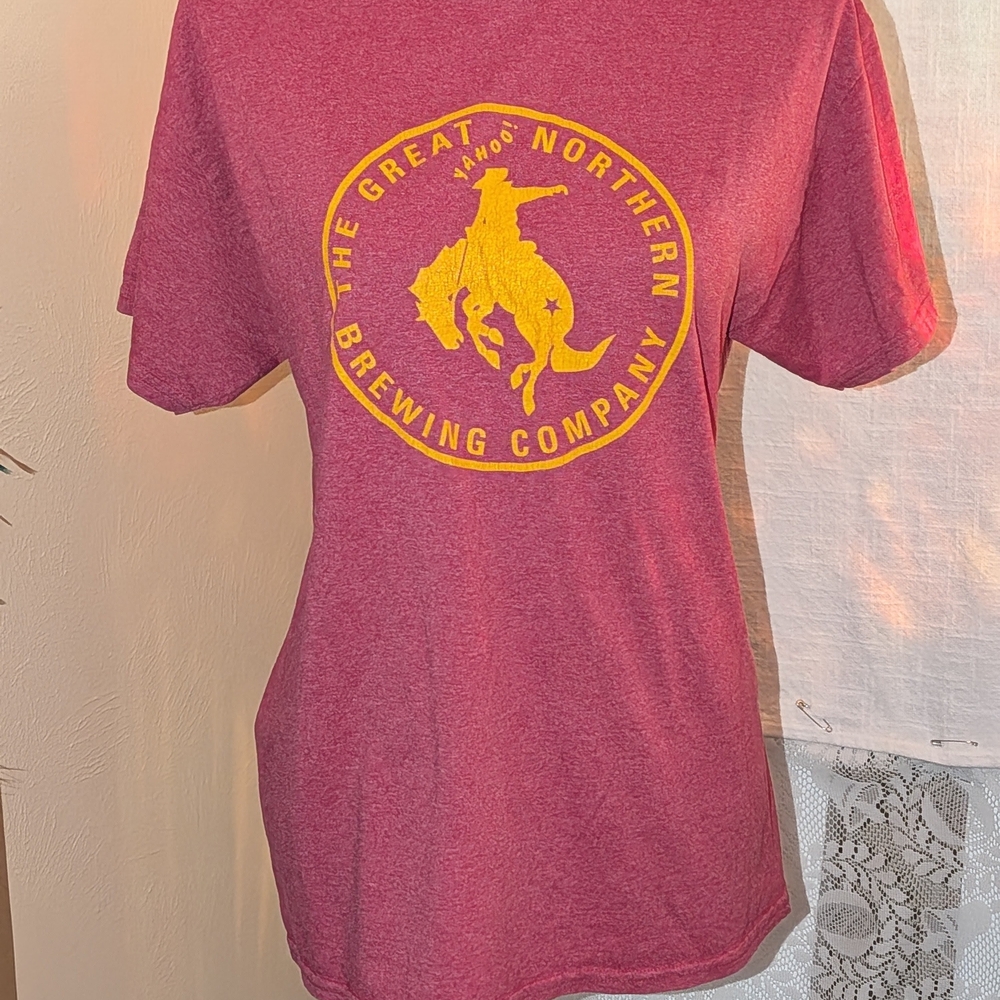 Gildan Red and Yellow Short Sleeve Tee